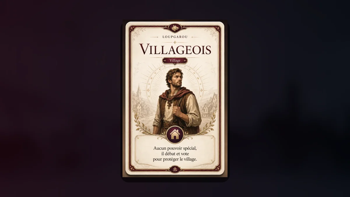 Carte du rôle Villageois dans Loup-Garou Live