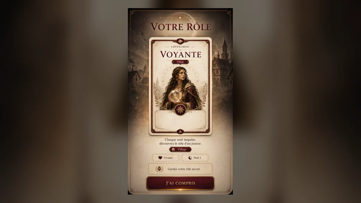 Carte du rôle Voyante dans Loup-Garou Live